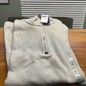 Men's Beige Half-Zip Sweater - 3XB